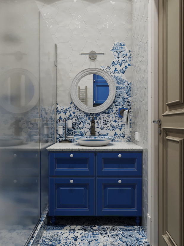 Фотография: Ванная в стиле Прованс и Кантри, Советы, Светлана Гаврилова, душевая кабина с трапом, Татьяна Воронцова, Ирина Большакова, TECE, «Общая площадь», Хогарт_арт, Brush up studio, как оформить душевую – фото на INMYROOM