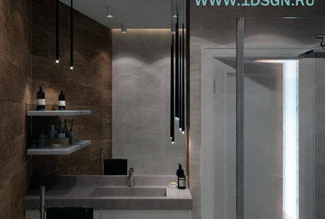 Дизайн интерьера Ванная в ЖК "флотилия" г.Москва