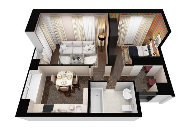 Фото из портфолио 3D-планировки – фотографии дизайна интерьеров на INMYROOM