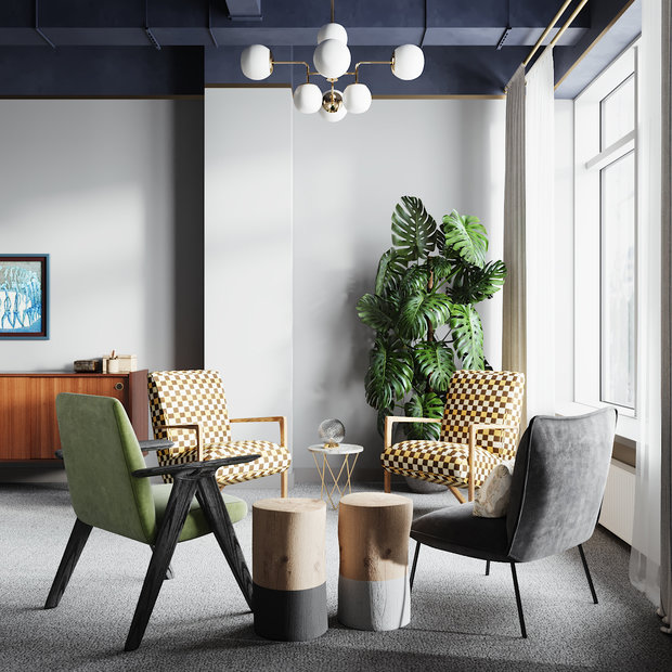 Фото из портфолио Кабинет психолога в БЦ SAMMIT – фотографии дизайна интерьеров на INMYROOM