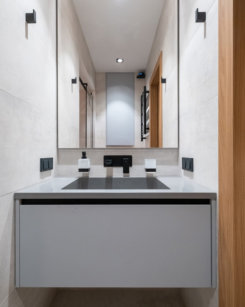 Фотография: Ванная в стиле Современный, Квартира, Проект недели, Московская область, 3 комнаты, Более 90 метров, Александр Дмитрук – фото на INMYROOM Фотография: Ванная в стиле Современный, Квартира, Проект недели, Московская область, 3 комнаты, Более 90 метров, Александр Дмитрук – фото на INMYROOM