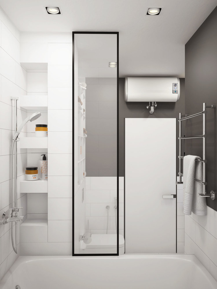 Фотография: Ванная в стиле Современный, Малогабаритная квартира, Квартира, Студия, Минимализм, Проект недели, Киев, Монолитный дом, до 40 метров, We Create Studio – фото на INMYROOM Фотография: Ванная в стиле Современный, Малогабаритная квартира, Квартира, Студия, Минимализм, Проект недели, Киев, Монолитный дом, до 40 метров, We Create Studio – фото на INMYROOM