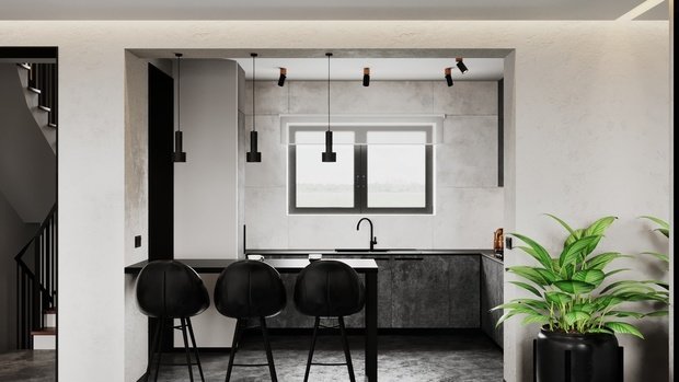 Фото из портфолио Жилой дом в Москве 240 m2 – фотографии дизайна интерьеров на INMYROOM