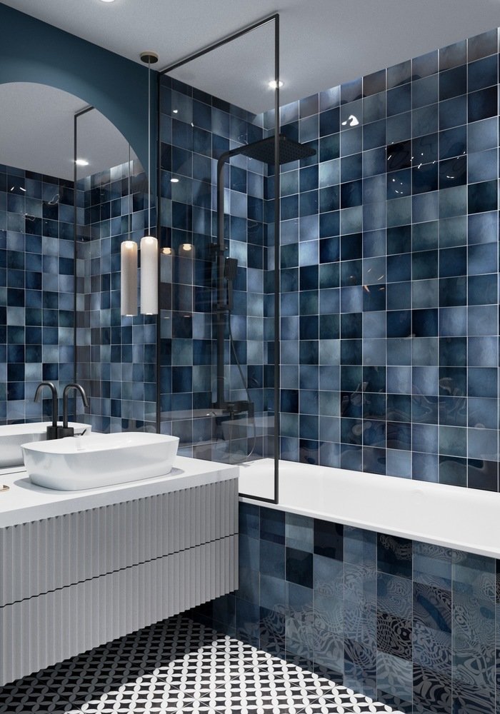 Фотография: Ванная в стиле Современный, Квартира, Проект недели, Санкт-Петербург, 3 комнаты, 60-90 метров, Екатерина Третьякова, Tretiakova Interior – фото на INMYROOM