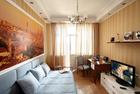 Классический интерьер трёхкомнатной квартиры 126 кв. м