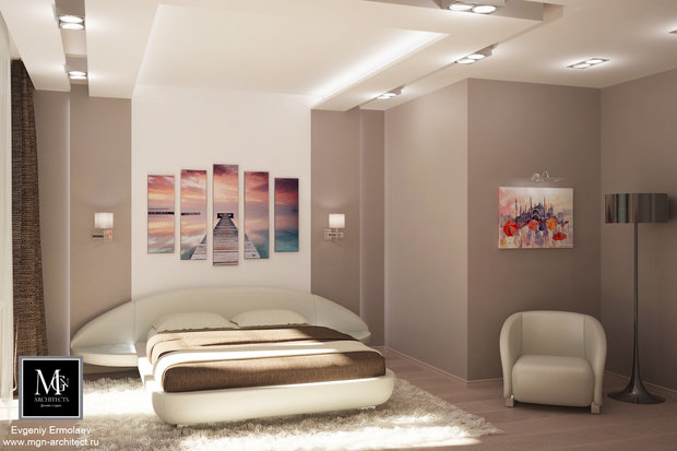 Фото из портфолио КП Рождествено, дом 450м2, Спальня, варианты – фотографии дизайна интерьеров на InMyRoom.ru