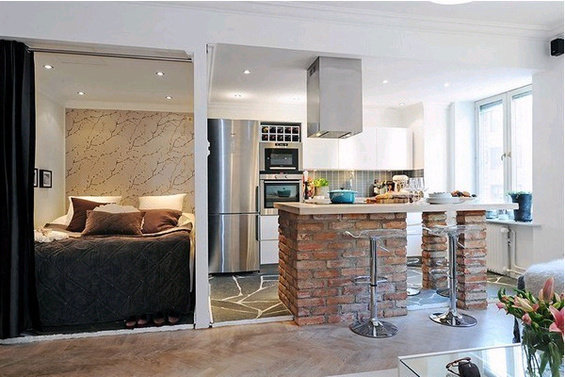 Фотография: Кухня и столовая в стиле Лофт, DIY, Малогабаритная квартира, Квартира, Дома и квартиры – фото на INMYROOM