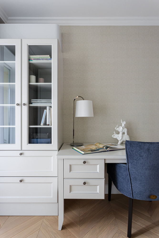 Фотография: Кабинет в стиле Классический, Современный, Квартира, Проект недели, Москва, 3 комнаты, 60-90 метров, Елена Бодрова – фото на INMYROOM Фотография: Кабинет в стиле Классический, Современный, Квартира, Проект недели, Москва, 3 комнаты, 60-90 метров, Елена Бодрова – фото на INMYROOM