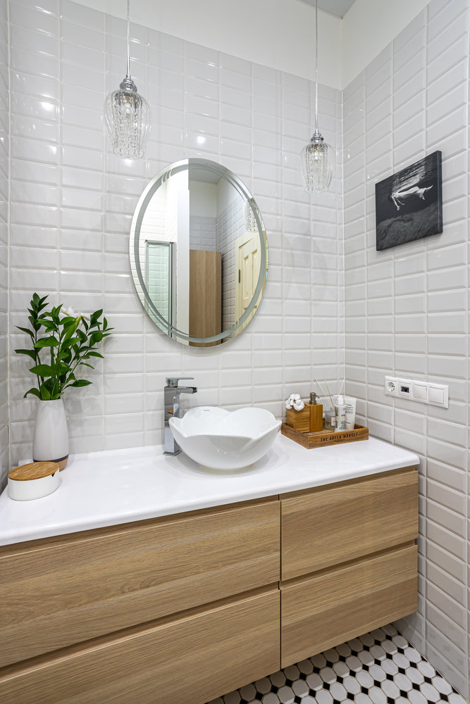 Фотография: Ванная в стиле Современный, Классический, Квартира, Проект недели, Москва, 3 комнаты, 60-90 метров, Елена Рязанова – фото на INMYROOM Фотография: Ванная в стиле Современный, Классический, Квартира, Проект недели, Москва, 3 комнаты, 60-90 метров, Елена Рязанова – фото на INMYROOM