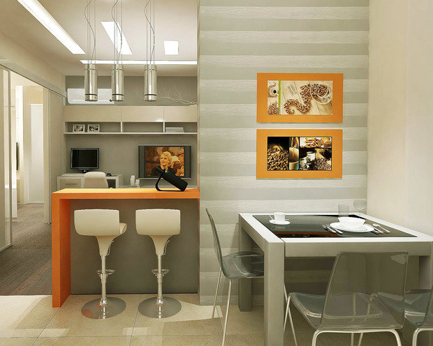 Фото из портфолио Проект однокомнатной квартиры.  – фотографии дизайна интерьеров на INMYROOM