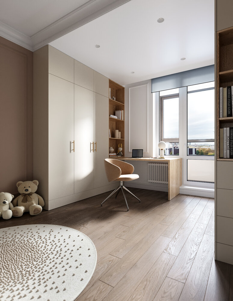 В детской карамельный цвет — пожелание хозяйки комнаты. В детской карамельный цвет — пожелание хозяйки комнаты.