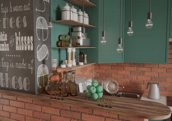 Фото из портфолио Кухня в стиле Лофт – фотографии дизайна интерьеров на INMYROOM