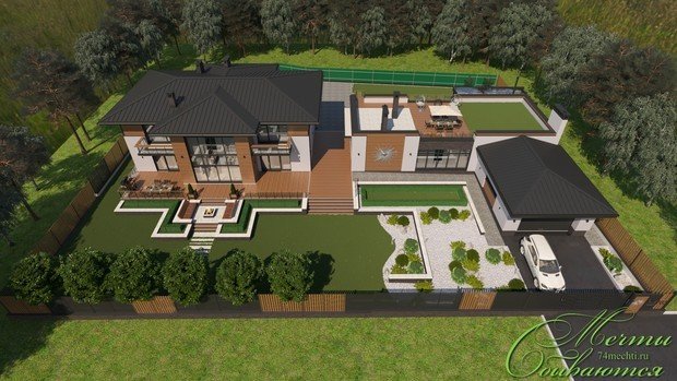 Фото из портфолио Проект фасадов индивидуального жилого дома – фотографии дизайна интерьеров на INMYROOM