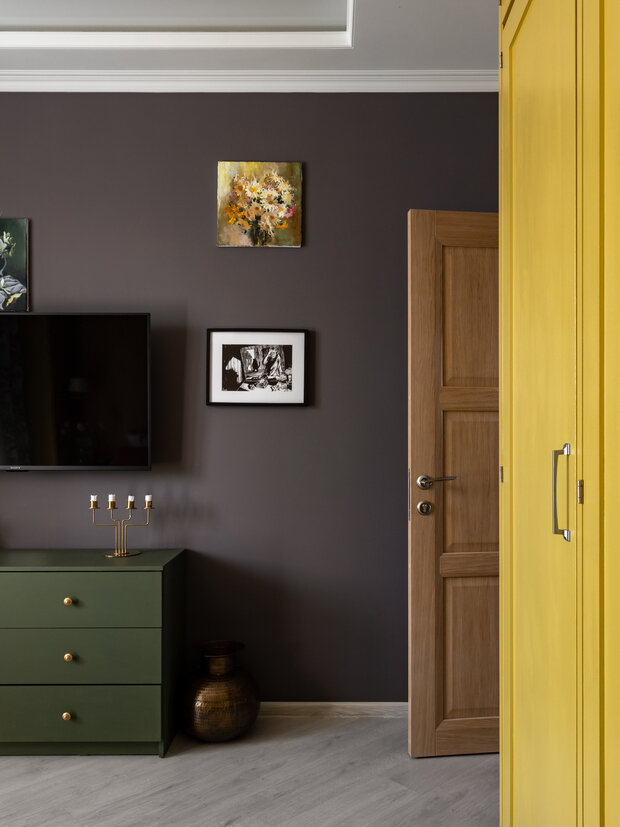 Фотография: Спальня в стиле Современный, Эклектика, Квартира, Проект недели, Челябинск, 3 комнаты, Более 90 метров, Татьяна Полухина – фото на INMYROOM