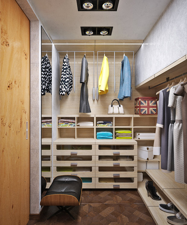 Фото из портфолио Яркая прихожая и функциональная гардеробная – фотографии дизайна интерьеров на INMYROOM