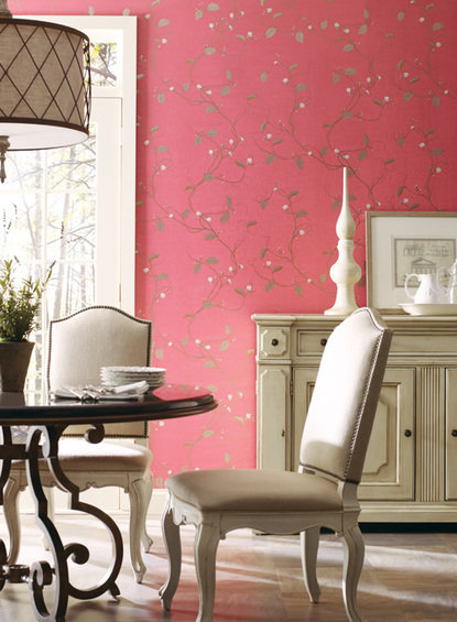 Фотография: Кухня и столовая в стиле Прованс и Кантри, Декор интерьера, Дизайн интерьера, Цвет в интерьере, Обои – фото на INMYROOM