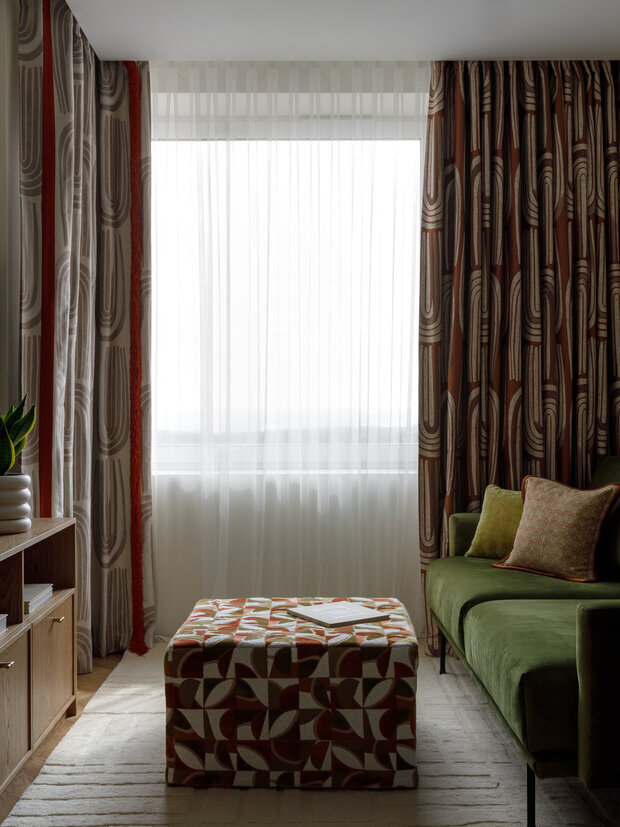 Фотография: Гостиная в стиле Современный, Малогабаритная квартира, Квартира, Проект дня, 1 комната, до 40 метров, Лина Князева, современный с элементами скандинавского – фото на INMYROOM