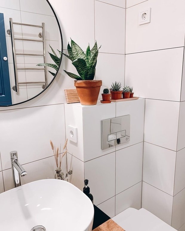 Фотография: Ванная в стиле Скандинавский, Ремонт на практике, Хрущевка – фото на INMYROOM