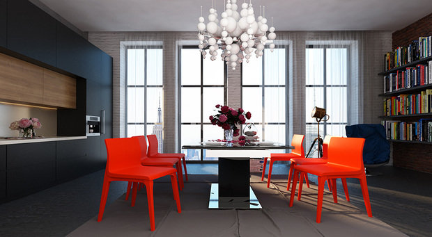 Фото из портфолио Дизайн загородного дома в стиле лофт – фотографии дизайна интерьеров на INMYROOM