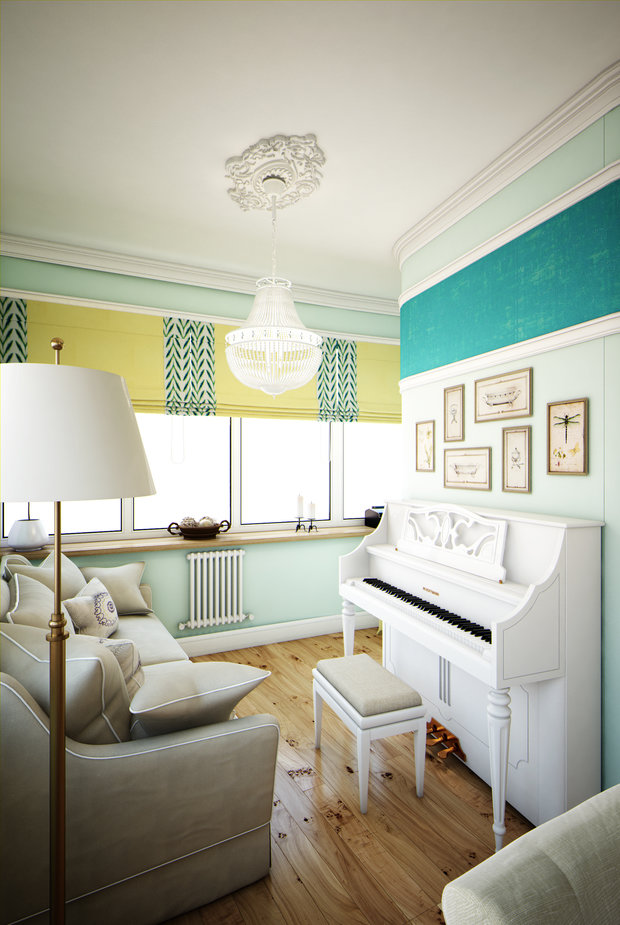 Фотография: Гостиная в стиле Скандинавский, Классический, Современный, Эклектика, Квартира, Gramercy Home, Проект недели, Москва, Зеленый, Бежевый, Розовый, Бирюзовый, Марина Саркисян, Jacob Delafon, Laufen Palomba Collection, Designers Guild, Hansgrohe Raindance, Eiffinger, Aqua Azzuro, Atlas Concorde Doga Vanilla Cassettone, Vasily, квартира со свободной планировкой, свободная планировка, классический интерьер – фото на INMYROOM