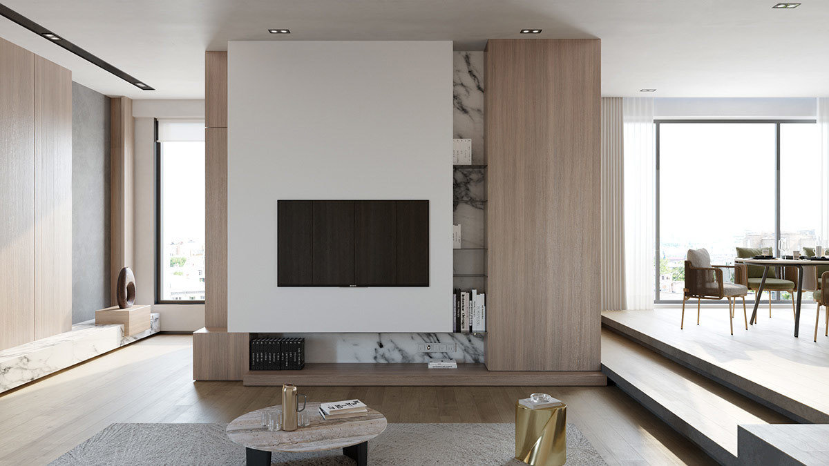 Фото из портфолио Безмятежно стильный интерьер в белых и деревянных тонах – фотографии дизайна интерьеров на INMYROOM Фото из портфолио Безмятежно стильный интерьер в белых и деревянных тонах – фотографии дизайна интерьеров на INMYROOM