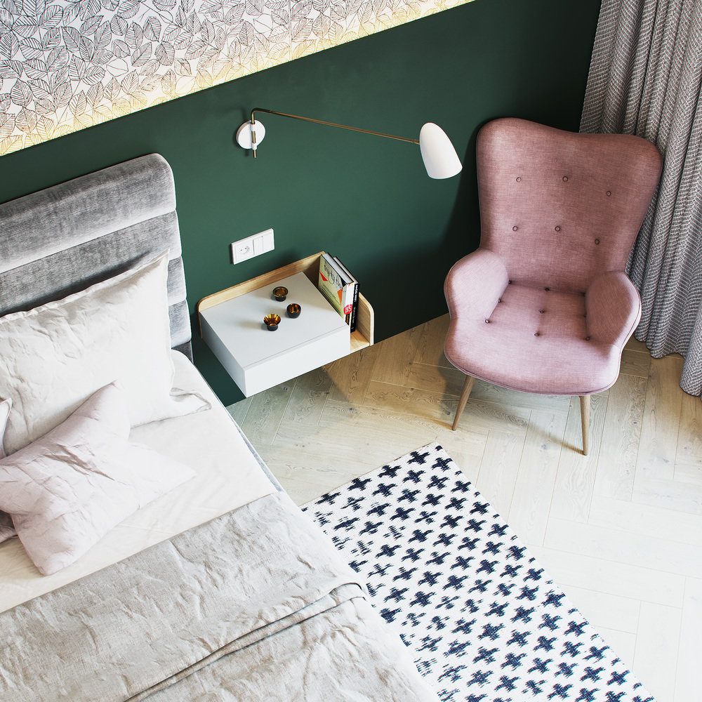 Фотография: Спальня в стиле Современный, Квартира, Минимализм, Проект недели, Санкт-Петербург, Монолитный дом, 3 комнаты, 60-90 метров, Более 90 метров, LINES – фото на INMYROOM Фотография: Спальня в стиле Современный, Квартира, Минимализм, Проект недели, Санкт-Петербург, Монолитный дом, 3 комнаты, 60-90 метров, Более 90 метров, LINES – фото на INMYROOM