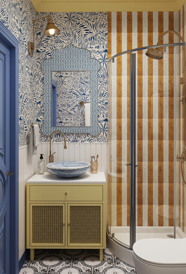Фотография: Ванная в стиле Прованс и Кантри, Эклектика, Винтажный, Проект дня, Дача, Дом и дача, Ирина Собыленская, 1 комната, до 40 метров, Смоленская область – фото на INMYROOM