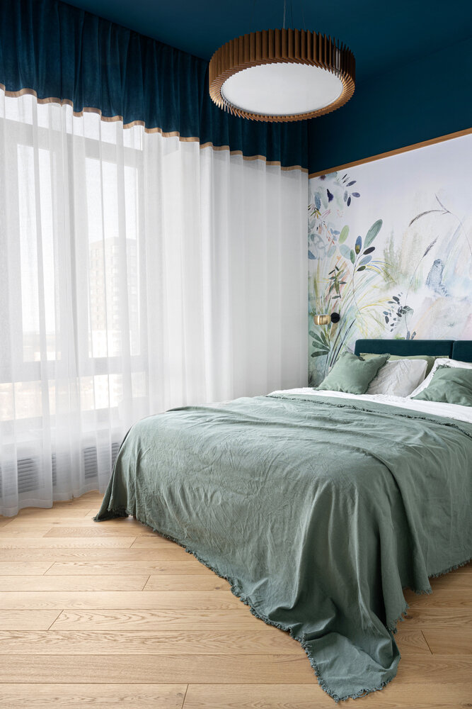 Фотография: Спальня в стиле Современный, Эклектика, Квартира, Проект дня, Москва, 3 комнаты, Более 90 метров, Анна Малютина, ЖК «Одинград» – фото на INMYROOM