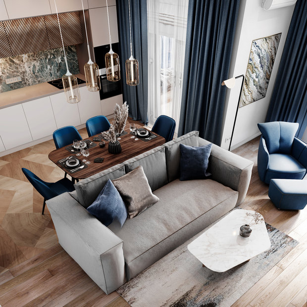 Фотография: Кухня и столовая в стиле Современный, Квартира, Проект дня, 3 комнаты, Более 90 метров, Люберцы, Александра Гартке – фото на INMYROOM