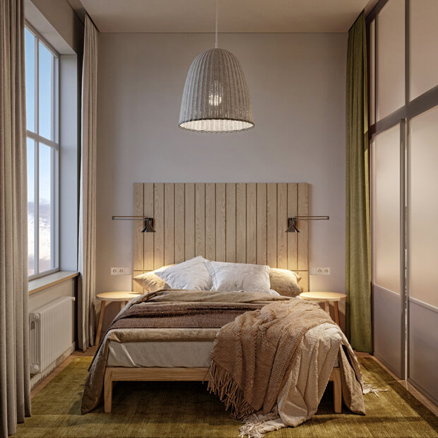 Фотография: Спальня в стиле Современный, Минимализм, Квартира, Проект недели, Воронеж, Кирпичный дом, 3 комнаты, 60-90 метров, Более 90 метров, TOU ARCHITECTS – фото на INMYROOM
