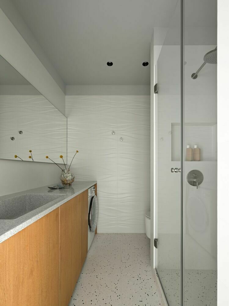 Фотография: Ванная в стиле Современный, Минимализм, Квартира, Проект дня, Калининград, Монолитный дом, 2 комнаты, 40-60 метров, Юлия Смышляева – фото на INMYROOM Фотография: Ванная в стиле Современный, Минимализм, Квартира, Проект дня, Калининград, Монолитный дом, 2 комнаты, 40-60 метров, Юлия Смышляева – фото на INMYROOM