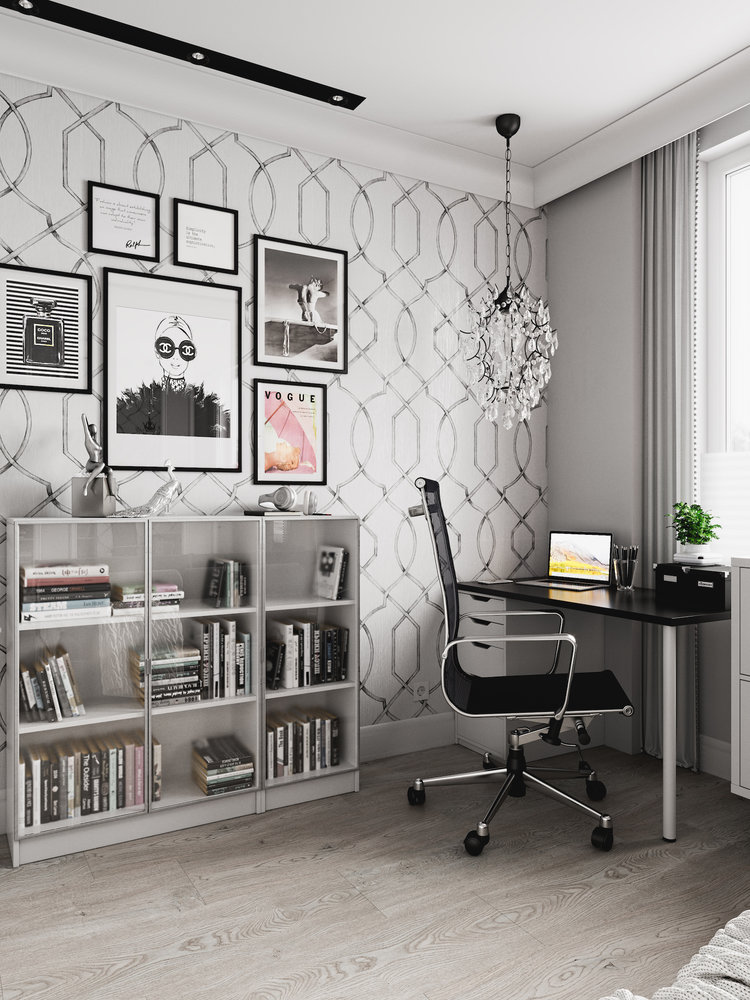Фотография: Кабинет в стиле Классический, Современный, Квартира, Проект недели, Даша Ухлинова, Зеленоград, ГМС-1, 2 комнаты, 40-60 метров – фото на INMYROOM Фотография: Кабинет в стиле Классический, Современный, Квартира, Проект недели, Даша Ухлинова, Зеленоград, ГМС-1, 2 комнаты, 40-60 метров – фото на INMYROOM