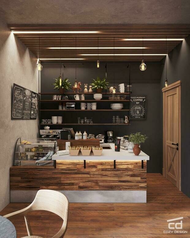 Фото из портфолио Кафе 50м2 в Подмосковье – фотографии дизайна интерьеров на INMYROOM