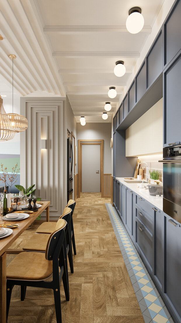 Фотография: Кухня и столовая в стиле Современный, Квартира, Проект недели, 4 и больше, 60-90 метров, Алена Чекалина, Котельники, Дизайн-студия Алены Чекалиной – фото на INMYROOM