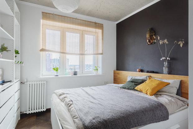 Фотография: Спальня в стиле Лофт, Современный, Квартира, Проект недели, Зеленоград, 2 комнаты, 40-60 метров, Наталья Купрейчук – фото на INMYROOM