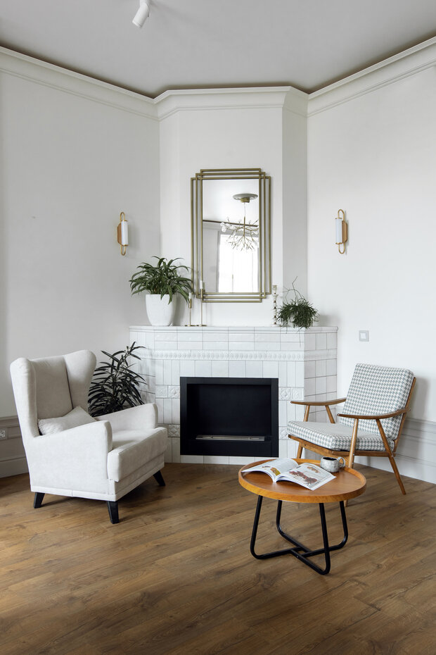 Фотография:  в стиле Классический, Современный, Эклектика, Винтажный, Квартира, Проект дня, Кирпичный дом, 4 и больше, Более 90 метров, Ярославль, Валерия Долгих – фото на INMYROOM