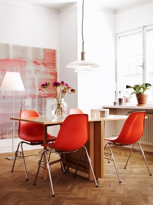 Фотография: Кухня и столовая в стиле Прованс и Кантри, Скандинавский, Современный, Эклектика, Декор интерьера, Дизайн интерьера, Цвет в интерьере, Оранжевый – фото на INMYROOM