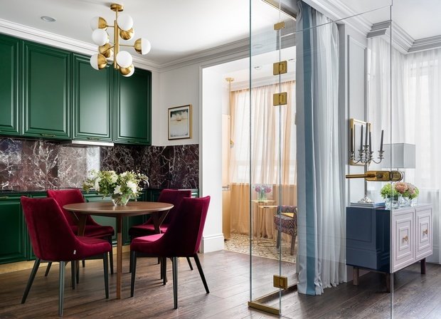 Фотография: Кухня и столовая в стиле Современный, Квартира, Проект недели, Москва, Монолитный дом, 1 комната, 40-60 метров, Серж Махов – фото на INMYROOM