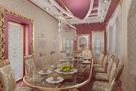 Столовая комната в классическом стиле 
