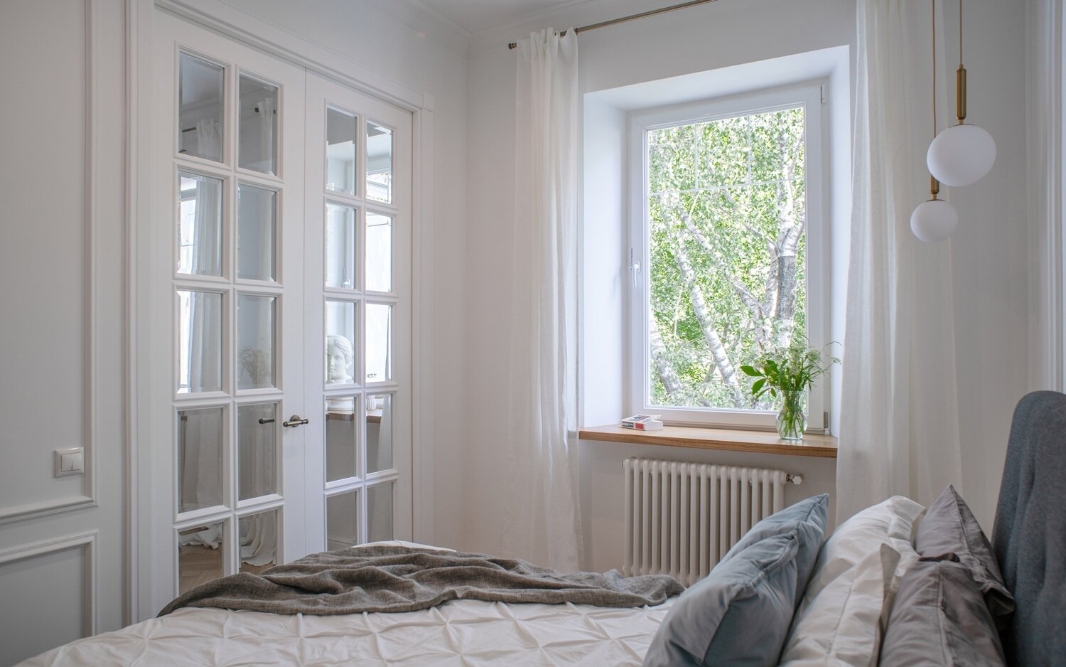 Фотография: Спальня в стиле Скандинавский, Минимализм, Квартира, Проект недели, Москва, 2 комнаты, 40-60 метров, Ольга Семашева – фото на INMYROOM