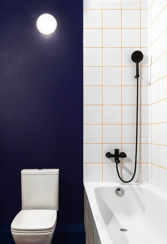 Фотография: Ванная в стиле Современный, Квартира, Минимализм, Проект недели, Рустэм Уразметов, 2 комнаты, 40-60 метров, Уфа – фото на INMYROOM Фотография: Ванная в стиле Современный, Квартира, Минимализм, Проект недели, Рустэм Уразметов, 2 комнаты, 40-60 метров, Уфа – фото на INMYROOM