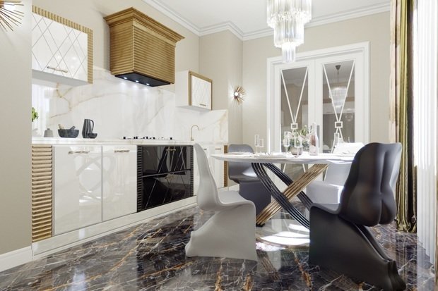 Фото из портфолио Черно-белое кино – фотографии дизайна интерьеров на INMYROOM