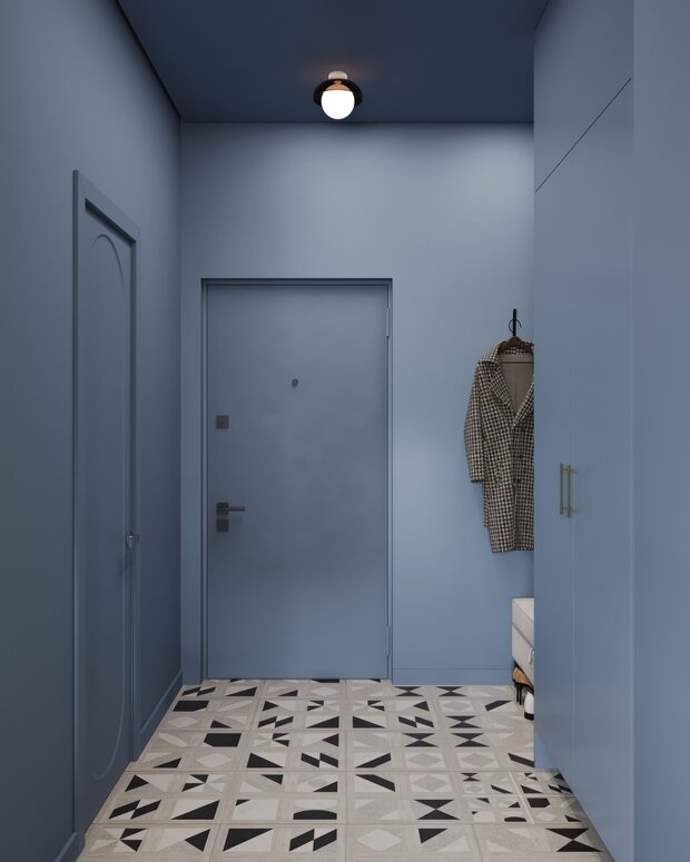 Фотография: Прихожая в стиле Современный, Квартира, Проект дня, Москва, Монолитный дом, 40-60 метров, ЖК «Holland Park», Гера Остин, Анна Лаковская – фото на INMYROOM