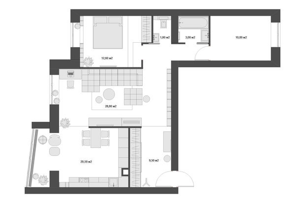 Фото из портфолио Квартира для байкера – фотографии дизайна интерьеров на INMYROOM
