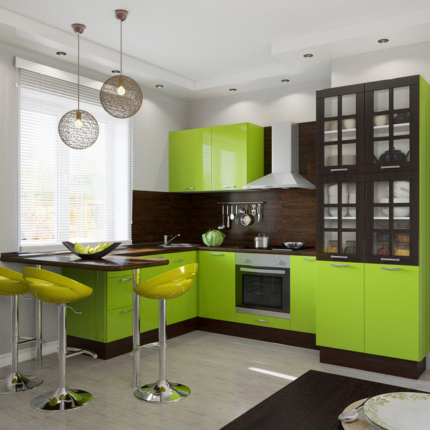 П-образная кухня «Васаби», Leroy Merlin