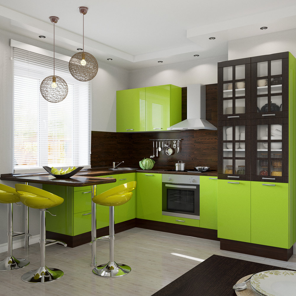 П-образная кухня «Васаби», Leroy Merlin П-образная кухня «Васаби», Leroy Merlin