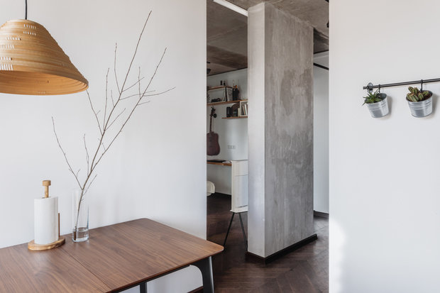 Фотография: Кухня и столовая в стиле Лофт, Современный, Квартира, Проект недели, Зеленоград, 2 комнаты, 40-60 метров, Наталья Купрейчук – фото на INMYROOM