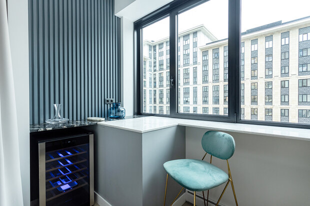 Фотография: Балкон в стиле Современный, Минимализм, Квартира, Проект недели, Москва, 2 комнаты, до 40 метров, 40-60 метров, Dragonfly – фото на INMYROOM