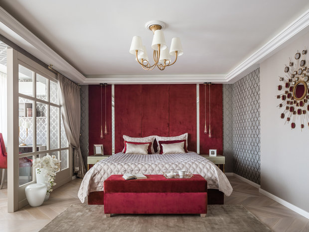 Фотография: Спальня в стиле Классический, Современный, Квартира, Проект недели, Самара, Artek Design Studio, 4 и больше, Более 90 метров, Оксана Агапонова – фото на INMYROOM