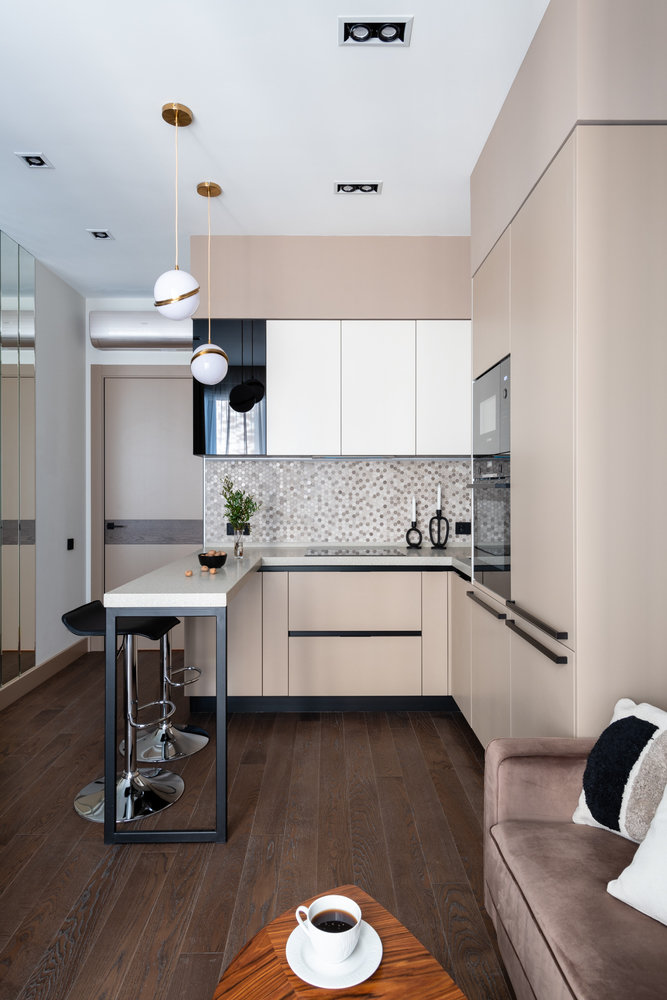 Фотография: Кухня и столовая в стиле Современный, Квартира, Проект недели, Москва, 3 комнаты, 60-90 метров, Карина Римик – фото на INMYROOM